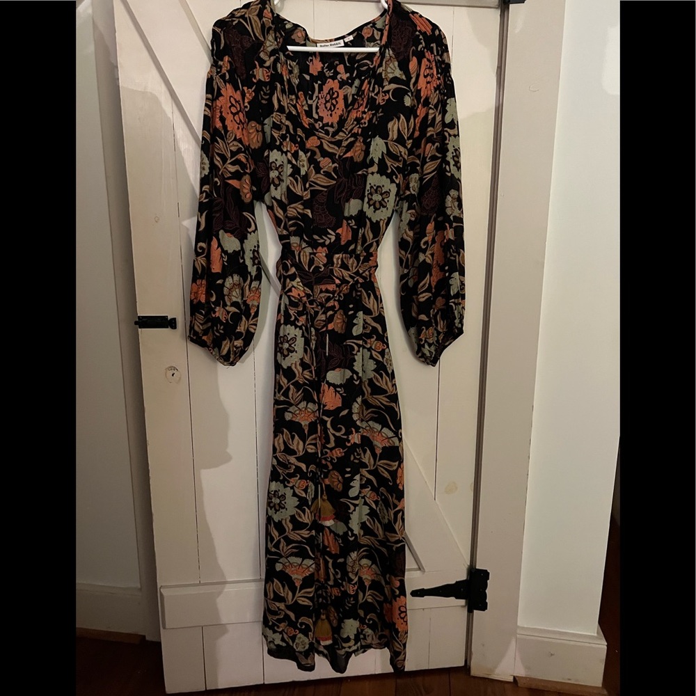 Roller Rabbit Floral Maxi Dress W Sash & Slip